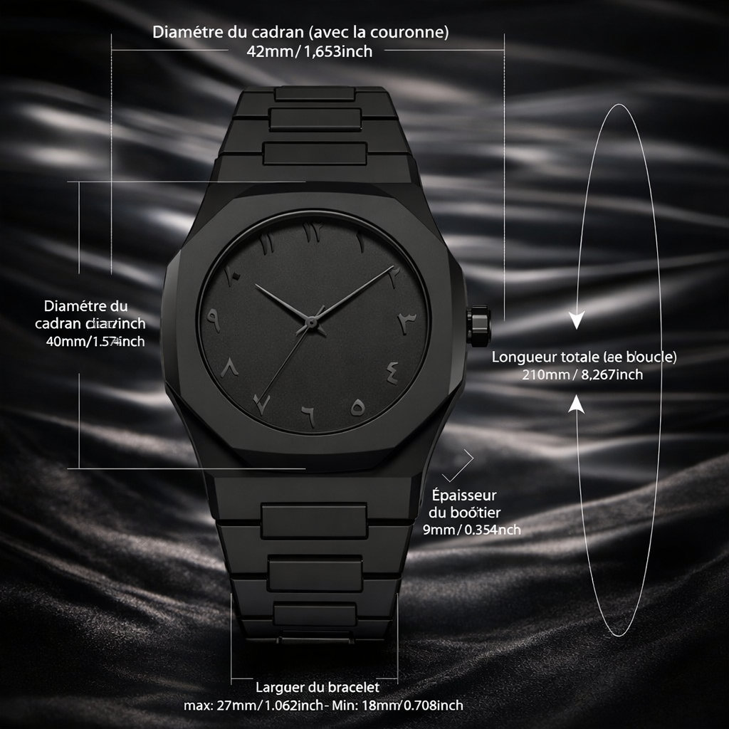 Montre Arabe all in Black